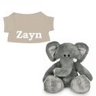 Ollie de Olifant knuffel met naam geborduurd | 14 kleuren | T-shirt Zand