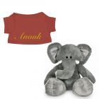 Ollie de Olifant knuffel met naam geborduurd | 14 kleuren | T-shirt Koper