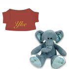 Blue de Olifant knuffel met naam geborduurd T-shirt Koper