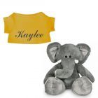 Ollie de Olifant knuffel met naam geborduurd | 14 kleuren | T-shirt Oker