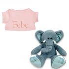 Blue de Olifant knuffel met naam geborduurd T-shirt Blush