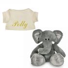 Ollie de Olifant knuffel met naam geborduurd | 14 kleuren | T-shirt Ecru