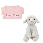 Schaap Texel knuffel met naam geborduurd T-shirt Blush