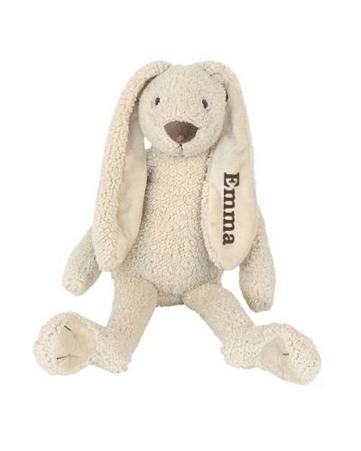 Happy Horse Konijn met Naam Geborduurd | Beige Recycled | Teddy stof