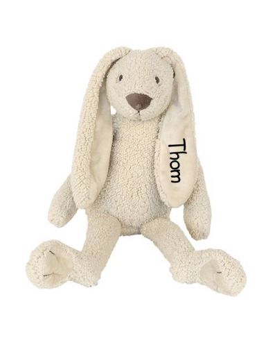 Happy Horse Konijn met Naam Bedrukt | Beige Recycled | Teddy stof