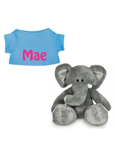 Ollie de Olifant knuffel met naam geborduurd | 14 kleuren | T-shirt Turquoise