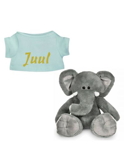 Ollie de Olifant knuffel met naam geborduurd | 14 kleuren | T-shirt Mint